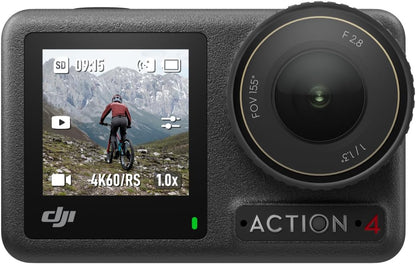 DJI Osmo Action 4 Standard Combo, Waterproof Action Camera 4K with 1/1.3" Sensor, Low-Light Imaging, Long-Lasting 160 Mins, Stabilization, Dual Touchscreens, Vlogging Camera for Travel, Sports