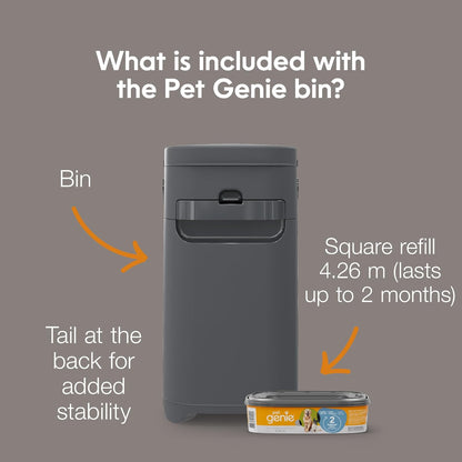 Pail | Dog Waste Disposal System for Outdoor and Indoor Odor Control | Dog Poop Trash can | Includes 1 Square Refill Bag That Lasts up to 2 Months
