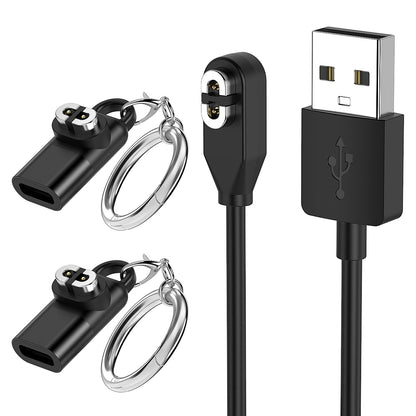 Charging Cable for Shokz Openrun/Openrun Pro/Opencomm/OpenRun Mini & Aftershokz Headphones Aeropex AS800 with USB C Adapter, 3.3ft USB Magnetic Charger Cord for Shokz Bone Conduction Headphones