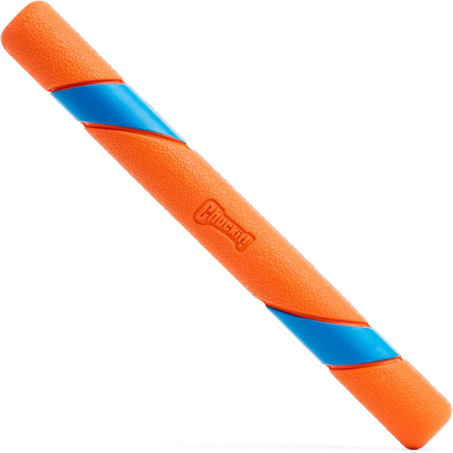 Chuckit! Ultra Fetch Dog Stick for All Breed Sizes - Perfect for Small, Medium, and Large Dogs - Outdoor Fetching and Throwing Pet Toy - Made from Durable Rubber - 12 Inches - Orange and Blue
