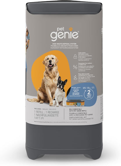 Pail | Dog Waste Disposal System for Outdoor and Indoor Odor Control | Dog Poop Trash can | Includes 1 Square Refill Bag That Lasts up to 2 Months