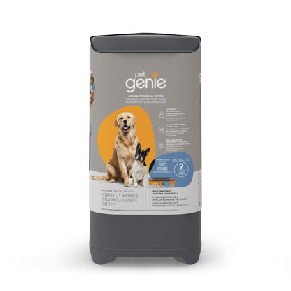 Pail | Dog Waste Disposal System for Outdoor and Indoor Odor Control | Dog Poop Trash can | Includes 1 Square Refill Bag That Lasts up to 2 Months