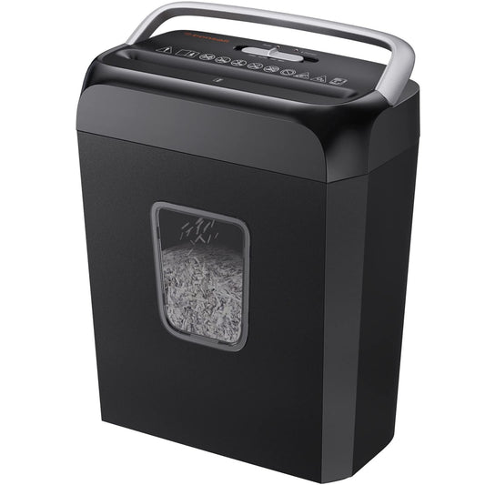 Bonsaii Paper Shredder, 5-6 Sheet Crosscut Shredder for Home Use, 3.4 Gals Wastebasket