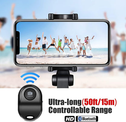 [Upgraded] Bluetooth 5.0 Remote Shutter for iPhone & Android Camera Wireless Remote Control Selfie Button for iPad iPod Tablet, HD Selfie Clicker for Photos & Videos (Black)