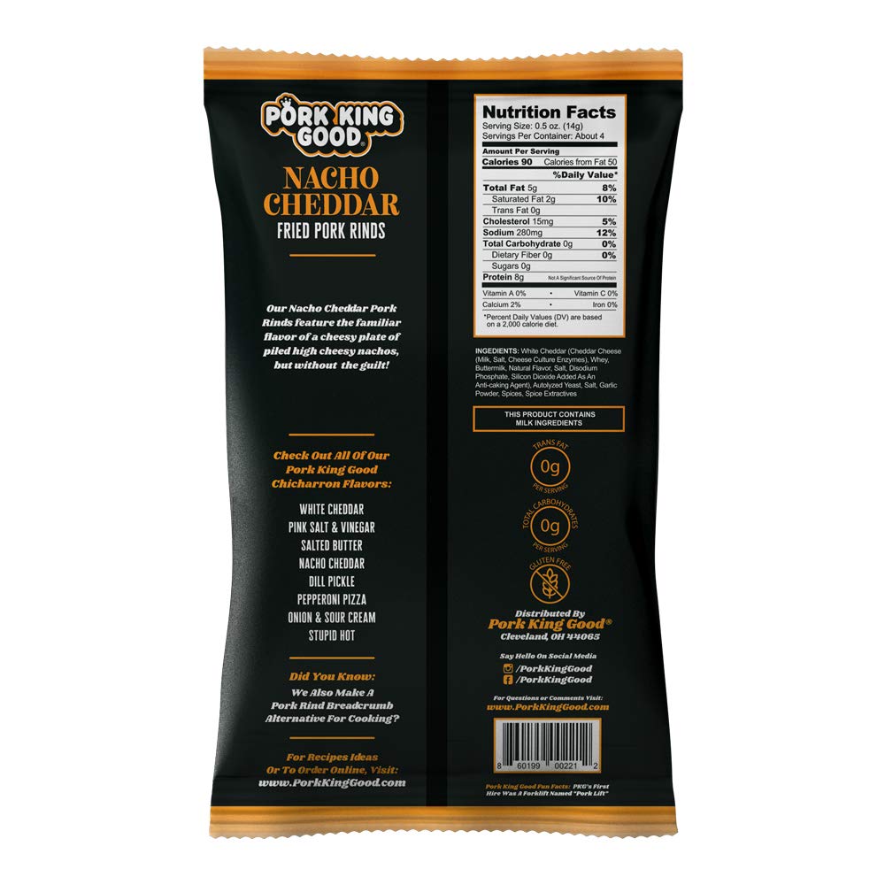 Pork King Good Pork Rinds Variety 6 Pack (Chicharrones) Keto Snacks