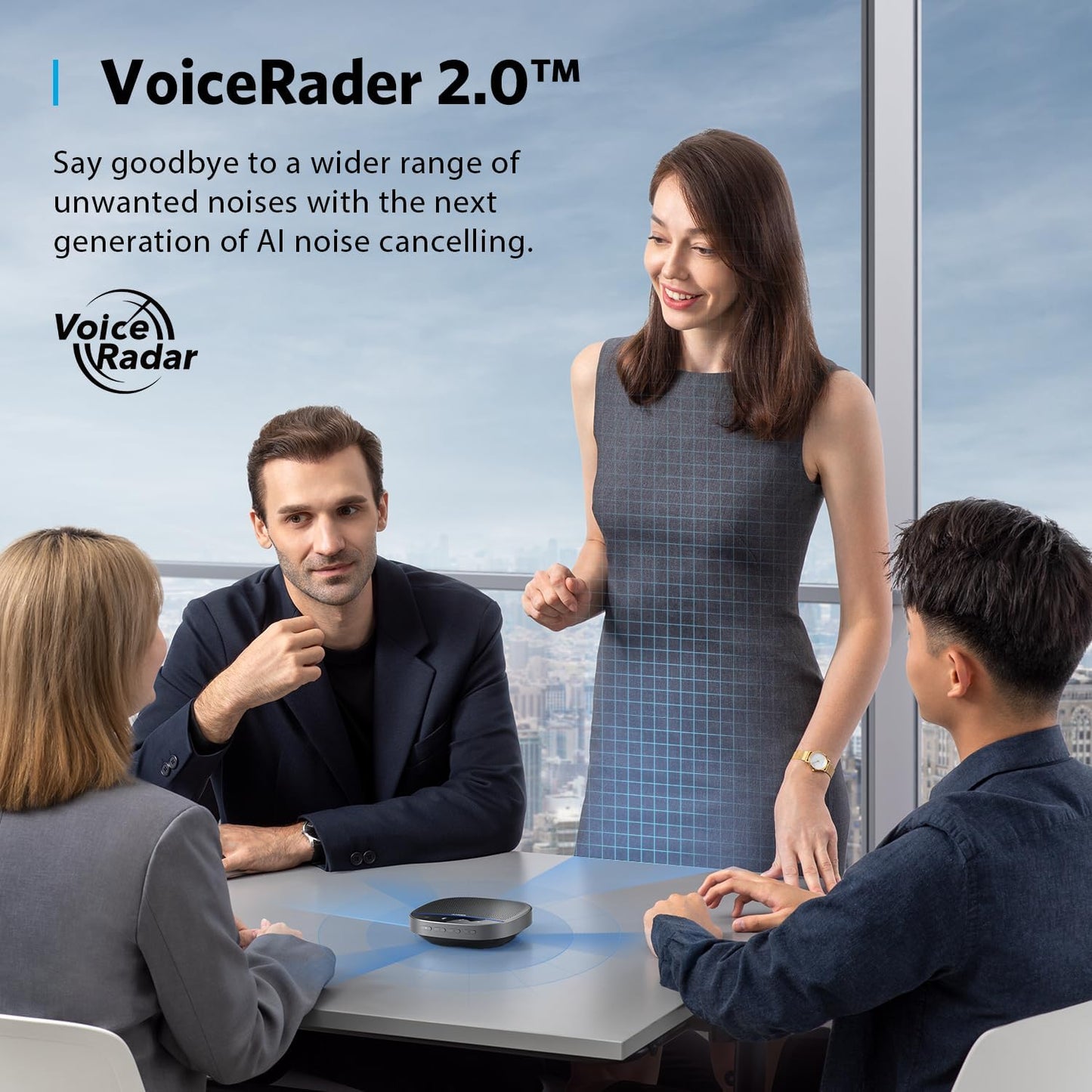 Anker PowerConf S500 Speakerphone with Zoom Rooms and Google Meet Certifications, USB-C Speaker, Bluetooth Speakerphone for Conference Room, Conference Microphone with Premium Voice Pickup