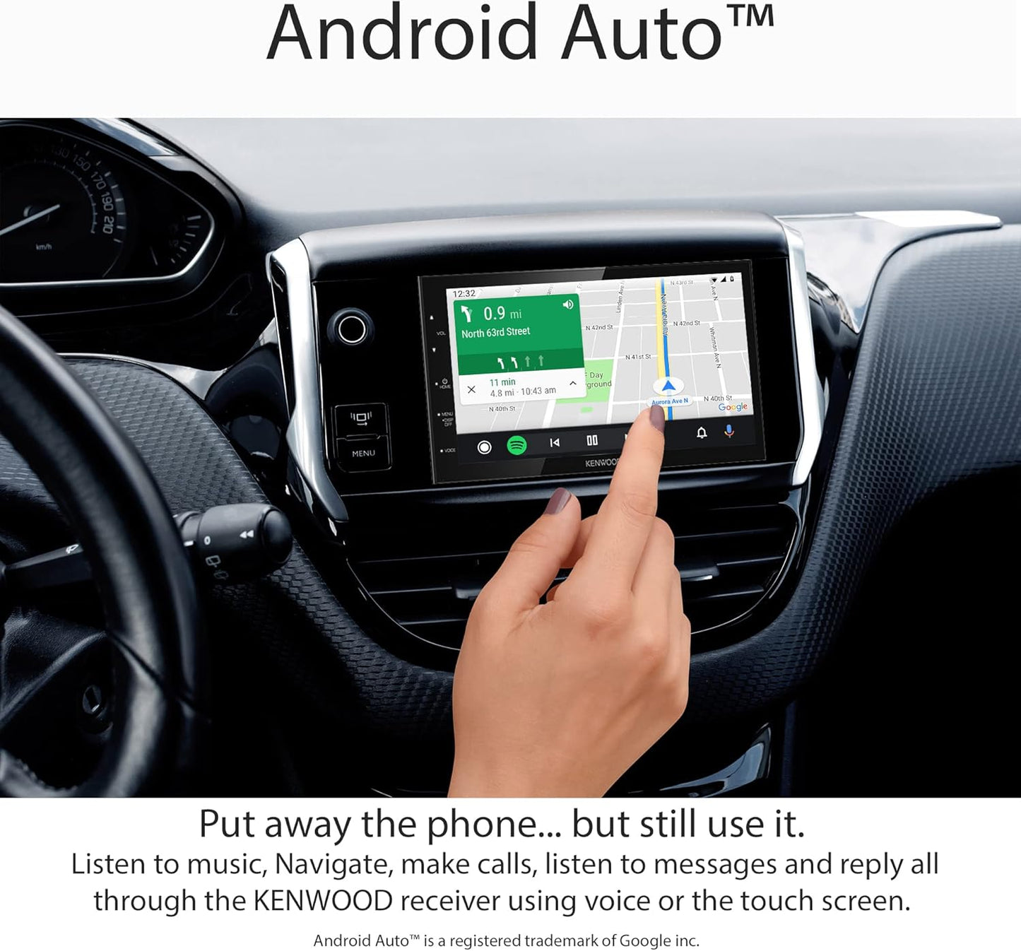 Kenwood DMX4707S 6.8" Digital Media Touchscreen Receiver w/Apple CarPlay and Android Auto