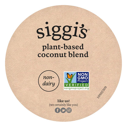 siggi's® Plant-Based Coconut Blend, Peach, 5.3 oz. Cup – Single Serving Dairy Free Snack, More Protein Than Sugar