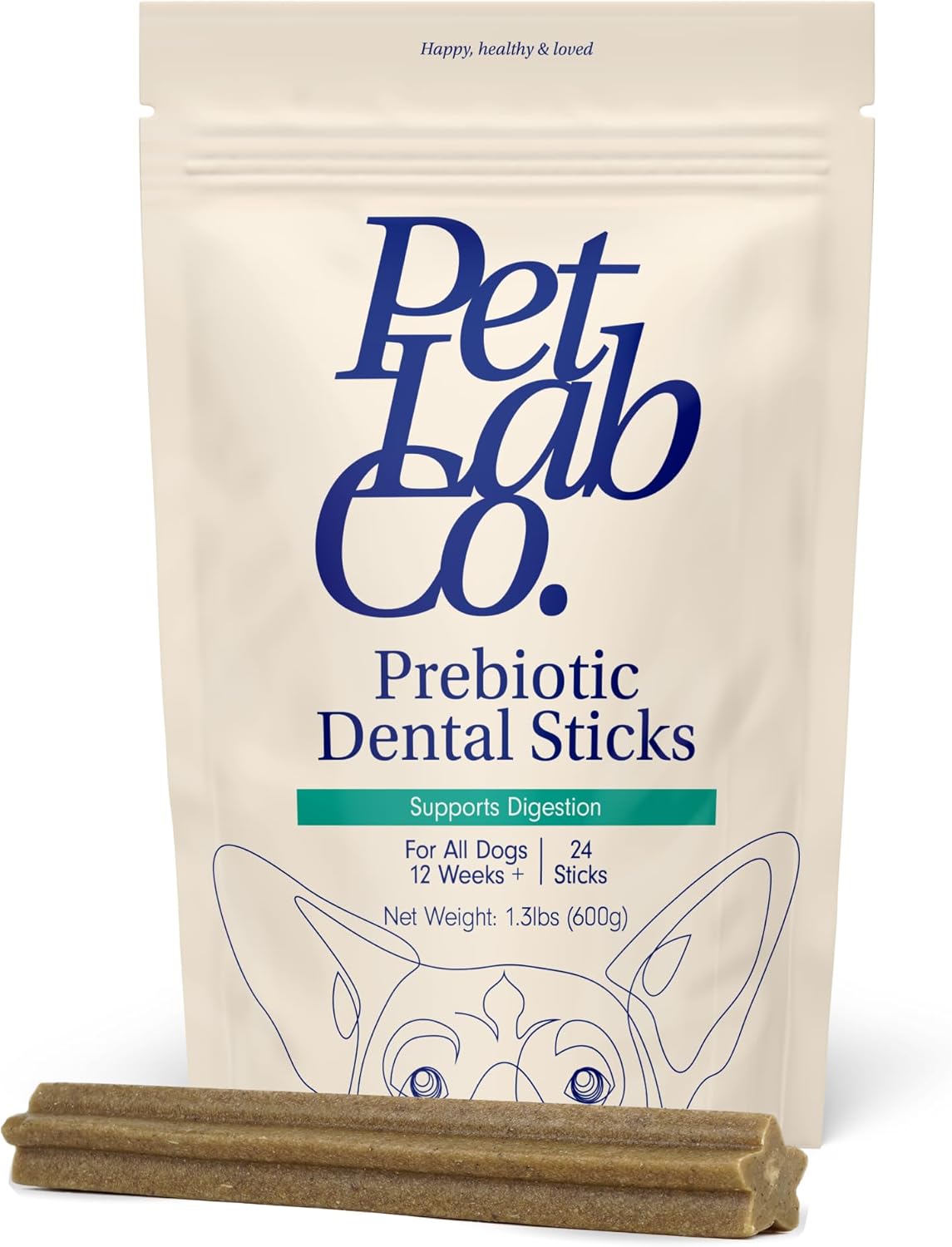 PetLab Co. Dental Sticks – Dog Dental Chews -Target Plaque & Tartar Build-Up at The Source - Designed to Maintain Your Dog’s Oral Health, Keep Breath Fresh and Provide Digestive Help (24 Sticks)
