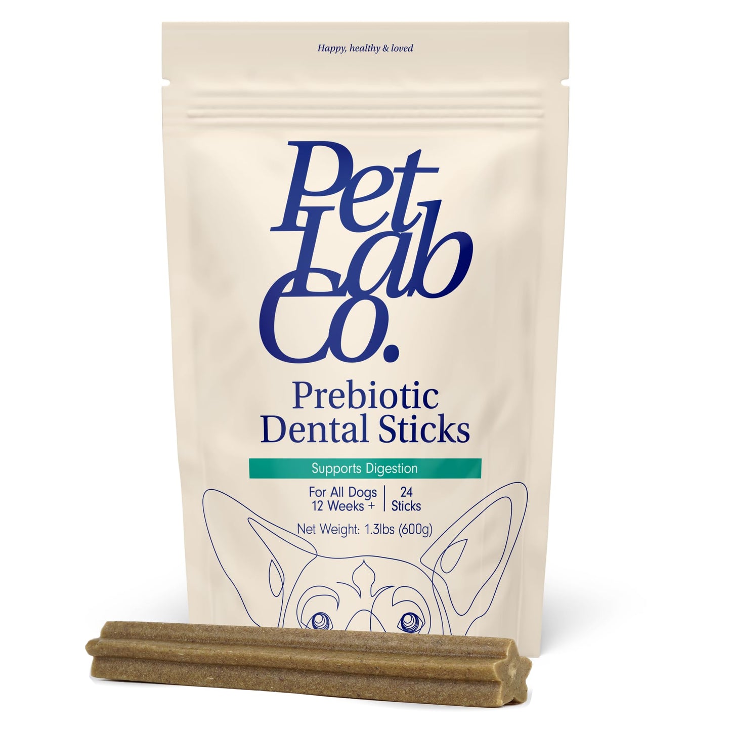PetLab Co. Dental Sticks – Dog Dental Chews -Target Plaque & Tartar Build-Up at The Source - Designed to Maintain Your Dog’s Oral Health, Keep Breath Fresh and Provide Digestive Help (24 Sticks)