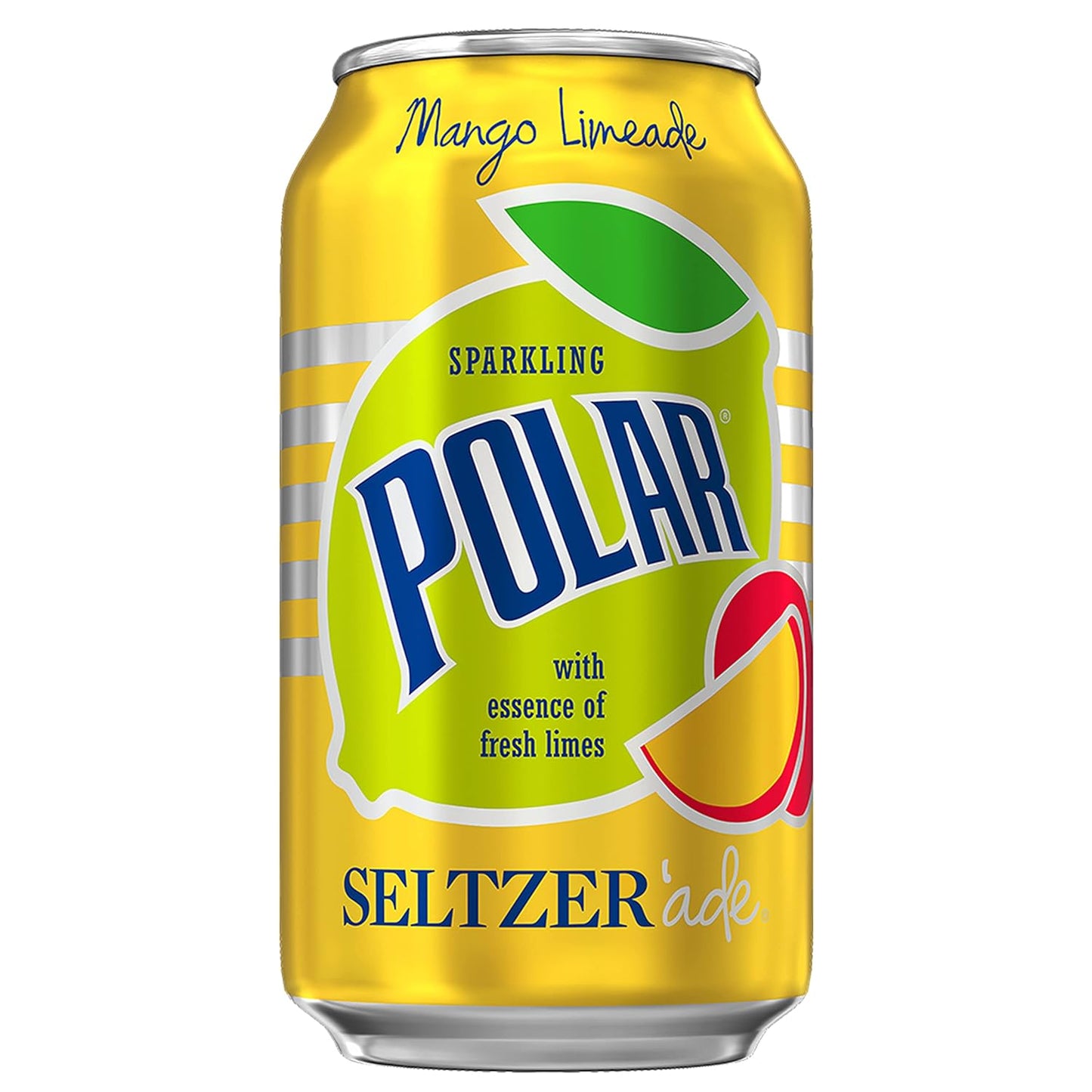 Polar Beverage Mango Limeade Seltzer'ade, 12 fl oz.(Pack of 8)
