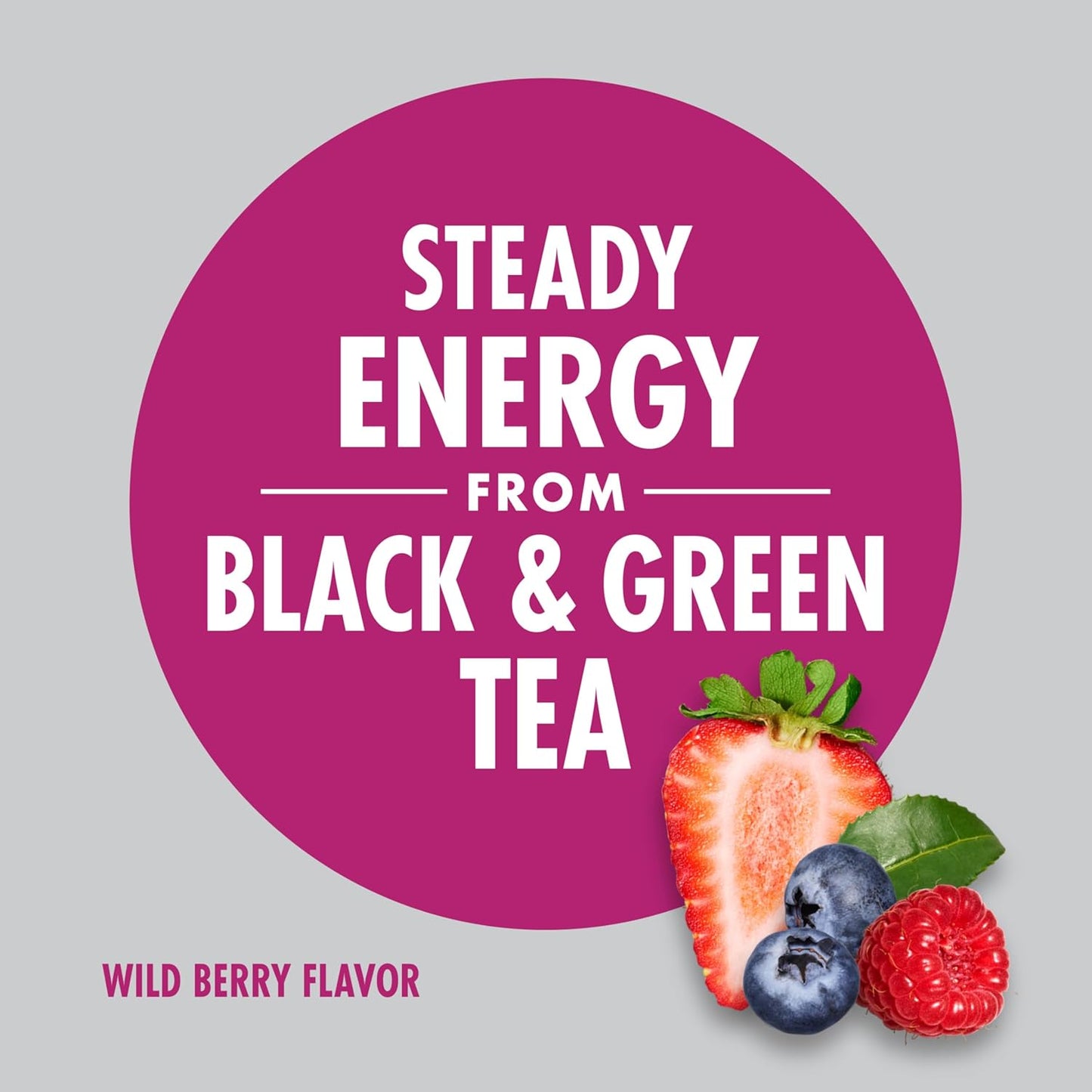 V8 +ENERGY Wild Berry Flavored Energy Drink, 8 fl oz Can (Pack of 6)