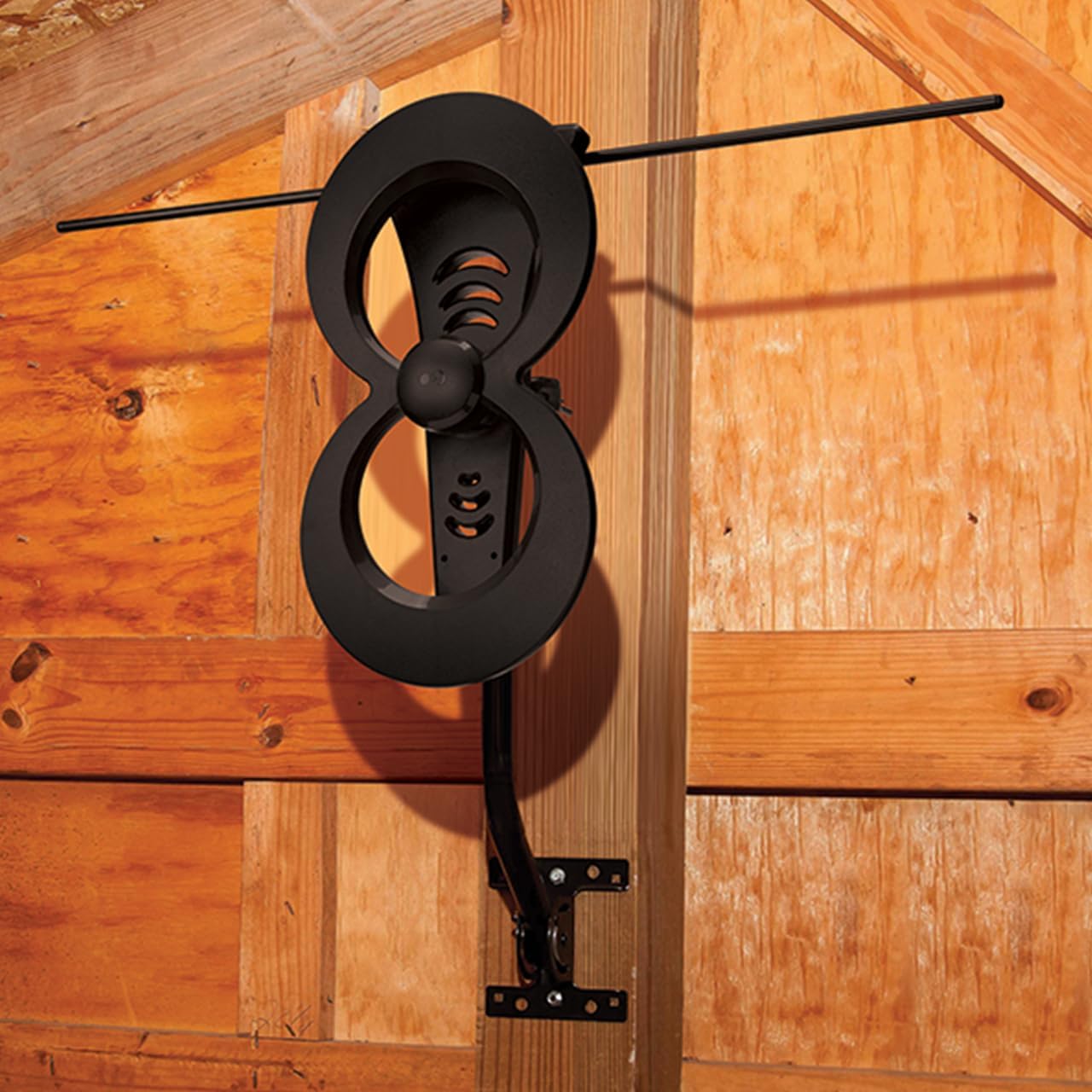 Antennas Direct ClearStream 2MAX Indoor Outdoor TV Antenna, UHF VHF, Multi-Directional, 60+ Mile Range, 4K 8K UHD NEXTGEN TV – w/ 20-inch Mast (Black)