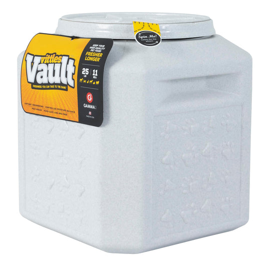 Gamma2 Vittles Vault Airtight Dog Food Storage Container - Fits up to 25 Pounds of Dry Pet Food - Perfect for Cat and Puppy Kibble - BPA-Free Plastic - Made in the USA - 12" L x 13.75" H