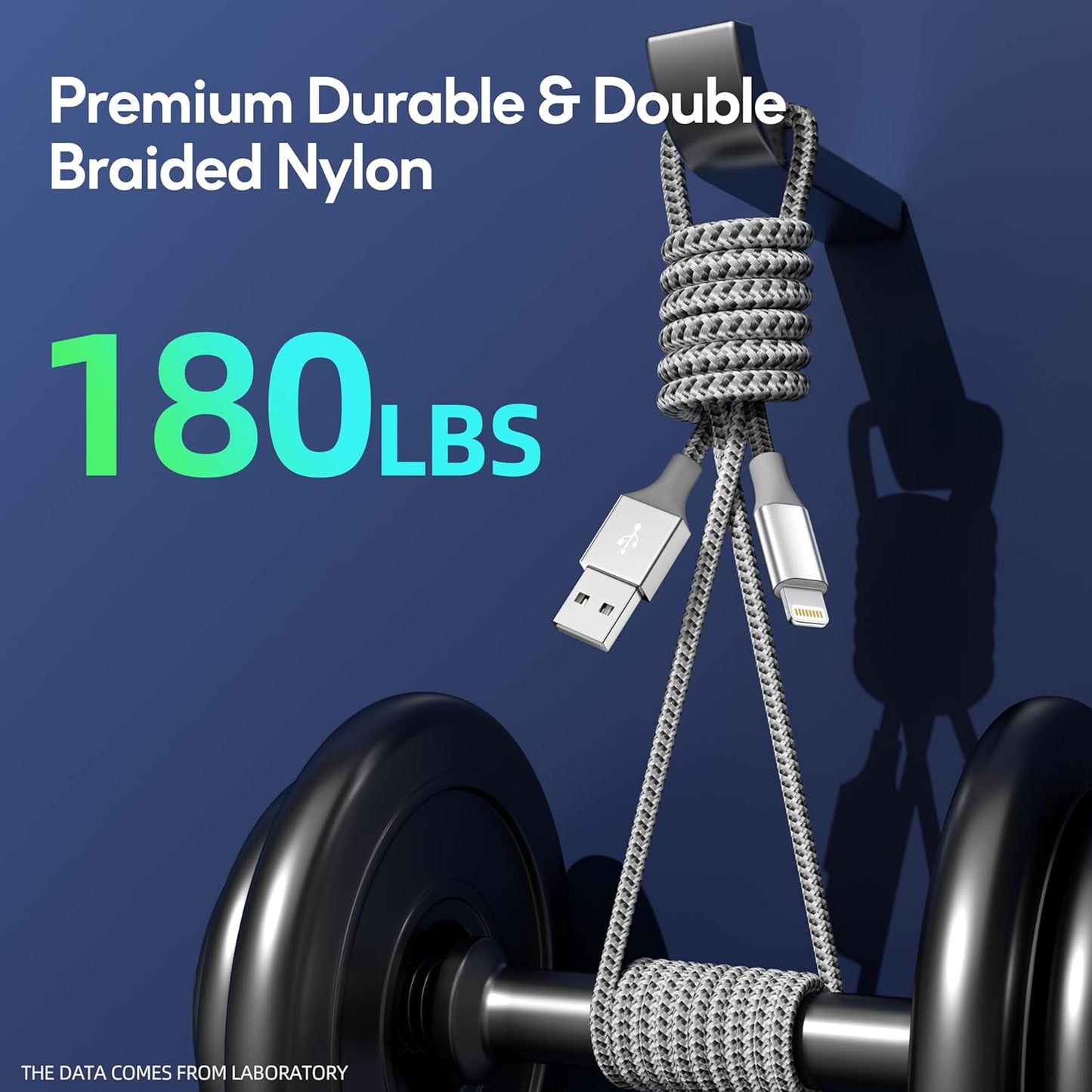 iPhone Charger Cord 3Pack 10FT Apple MFi Certified Nylon Braided Fast Charging Lightning Cable Compatible with iPhone 14/13/12/11 Pro/11/XS MAX/XR and More