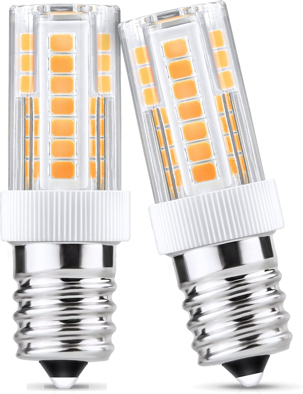 KINDEEP Dimmable Ceramic E17 LED Bulbs, 40W Halogen Bulb Equivalent, 350LM, Natural White 4000K LED Bulbs for Microwave Oven Appliance Over Stove Range Hood, 2 Pack