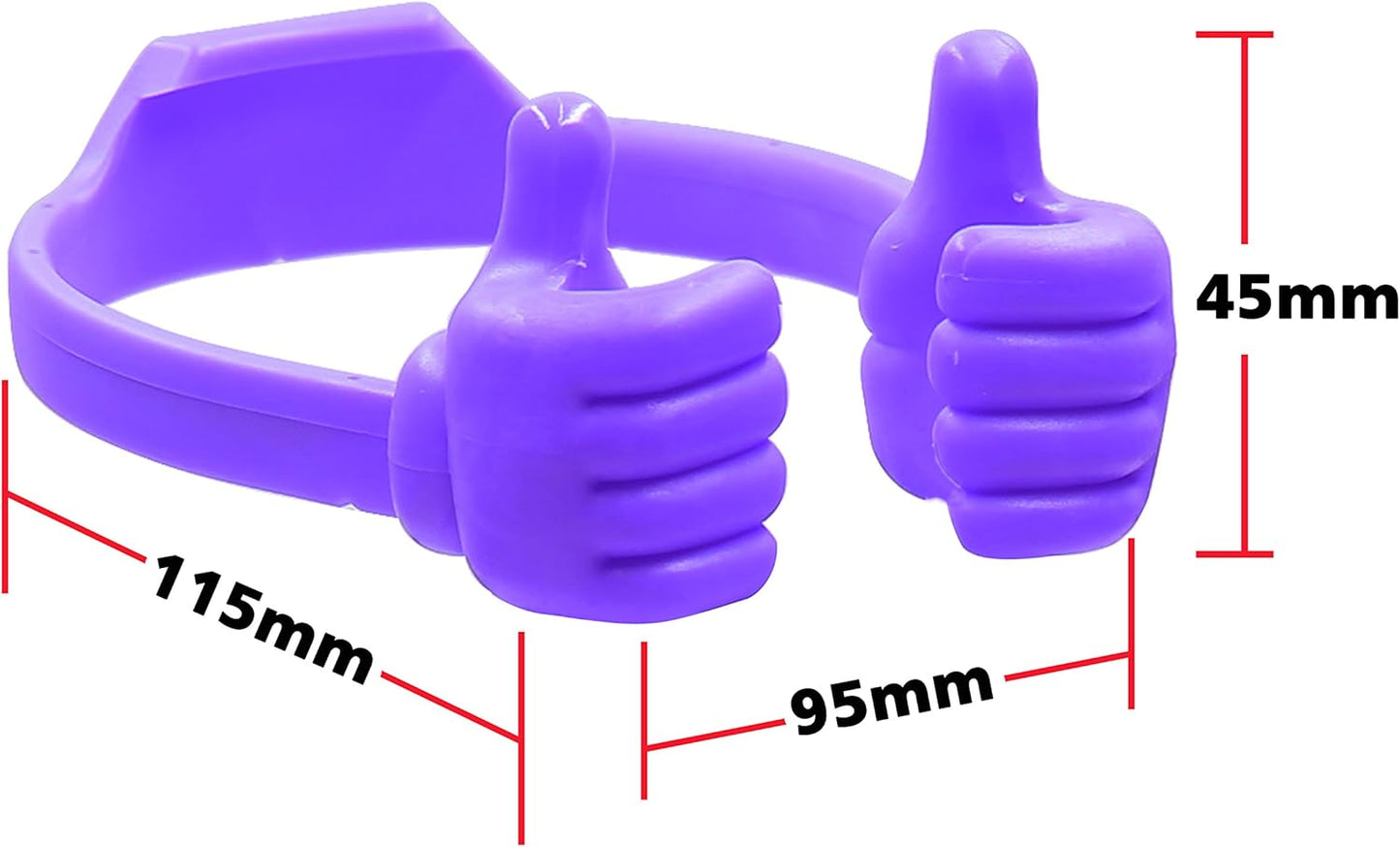 Honsky Thumbs-up Phone Stand for Tablets, Thumbs Up Lazy Phone Stand，E-Readers and Smart Phones,Stocking Stuffers for Teens- 2 Pack - Green, Purple