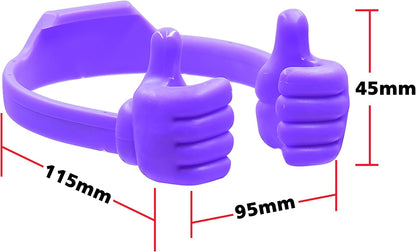 Honsky Thumbs-up Phone Stand for Tablets, Thumbs Up Lazy Phone Stand，E-Readers and Smart Phones,Stocking Stuffers for Teens- 2 Pack - Green, Purple