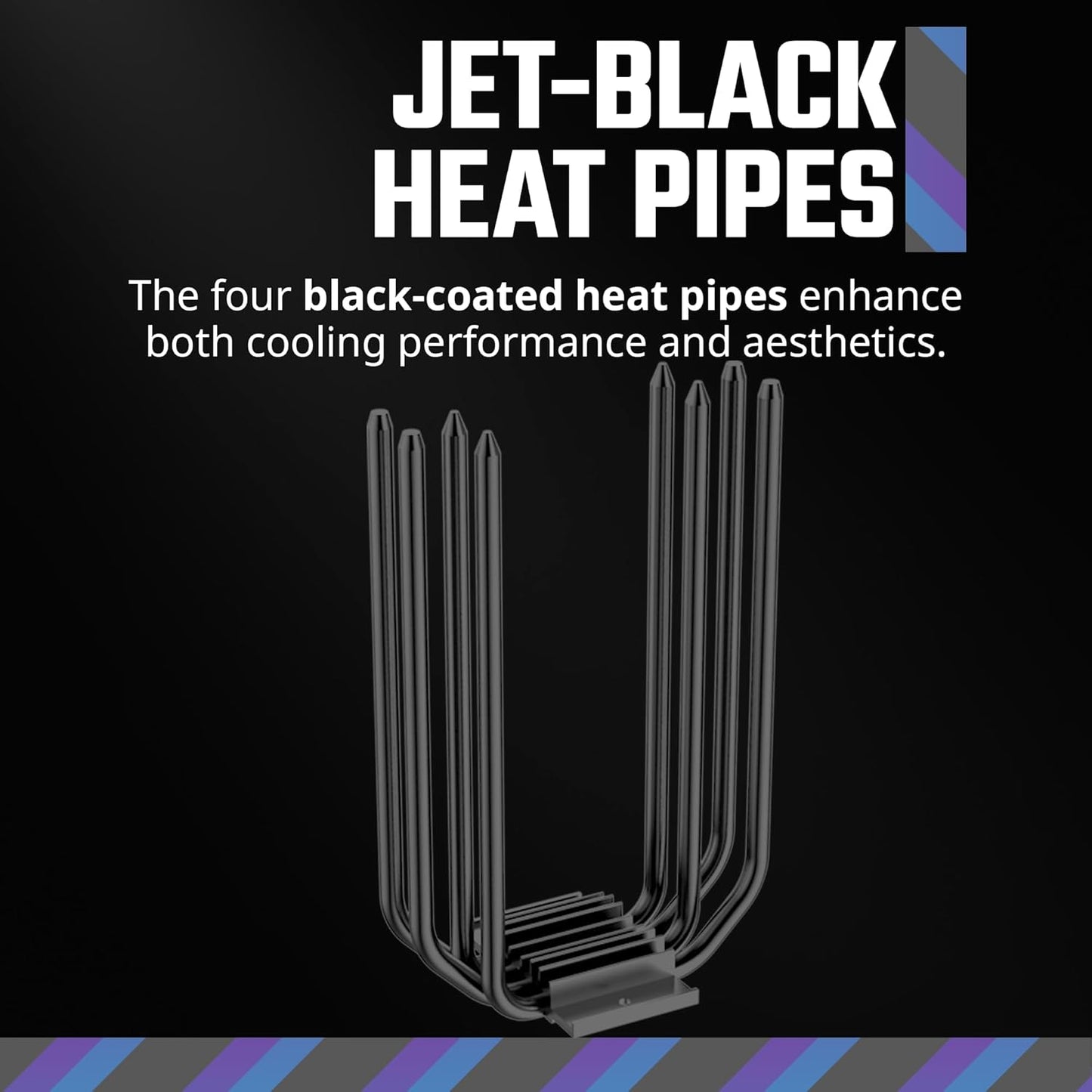 Cooler Master Hyper 212 Black CPU Air Cooler, SickleFlow 120 Edge PWM Fan, Aluminum Top Cover, 4 Copper Heat Pipes, 152mm Tall, AMD Ryzen AM5/AM4, Intel LGA 1851/1700/1200 Brackets