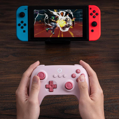 8Bitdo Ultimate C Bluetooth Controller for Switch with 6-axis Motion Control and Rumble Vibration (Pink)