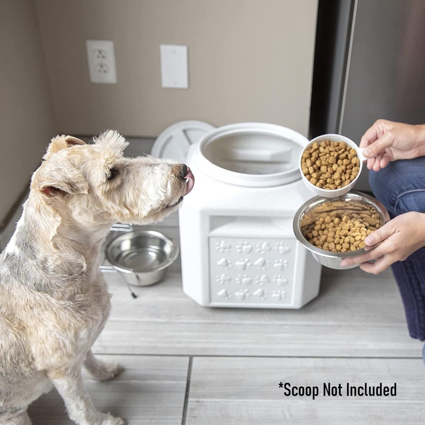 Gamma2 Vittles Vault Airtight Dog Food Storage Container - Fits up to 25 Pounds of Dry Pet Food - Perfect for Cat and Puppy Kibble - BPA-Free Plastic - Made in the USA - 12" L x 13.75" H