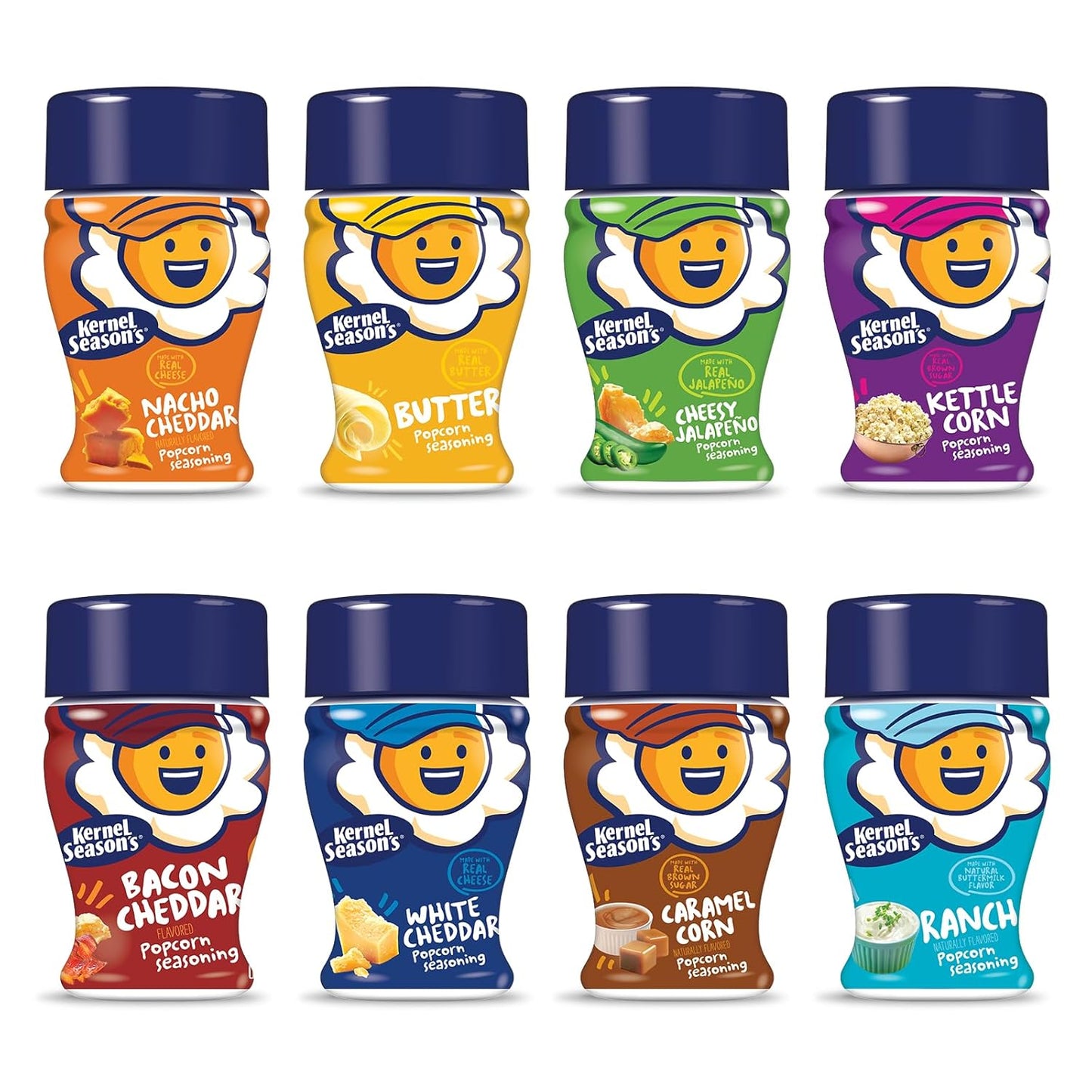 Kernel Season's Popcorn Seasoning Mini Jars Variety Pack, 0.9 Ounce (Pack of 8)