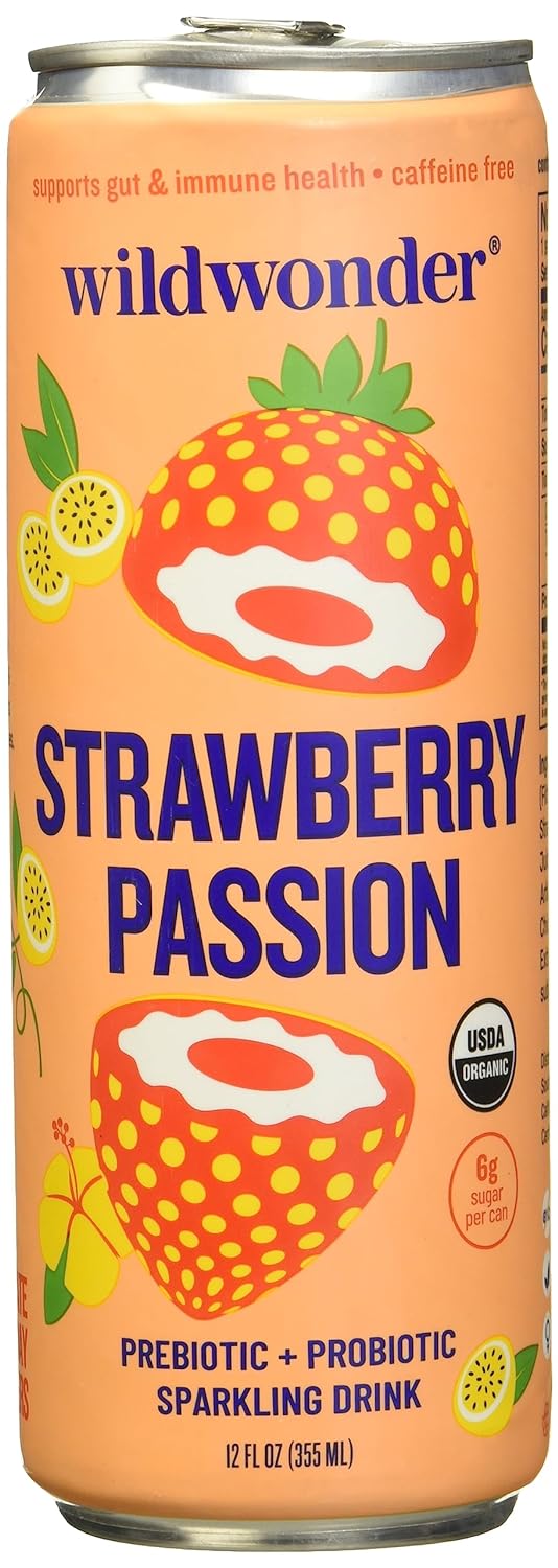 Wild Wonder Organic Strawberry Passion Sparkling Drink, 12 FZ