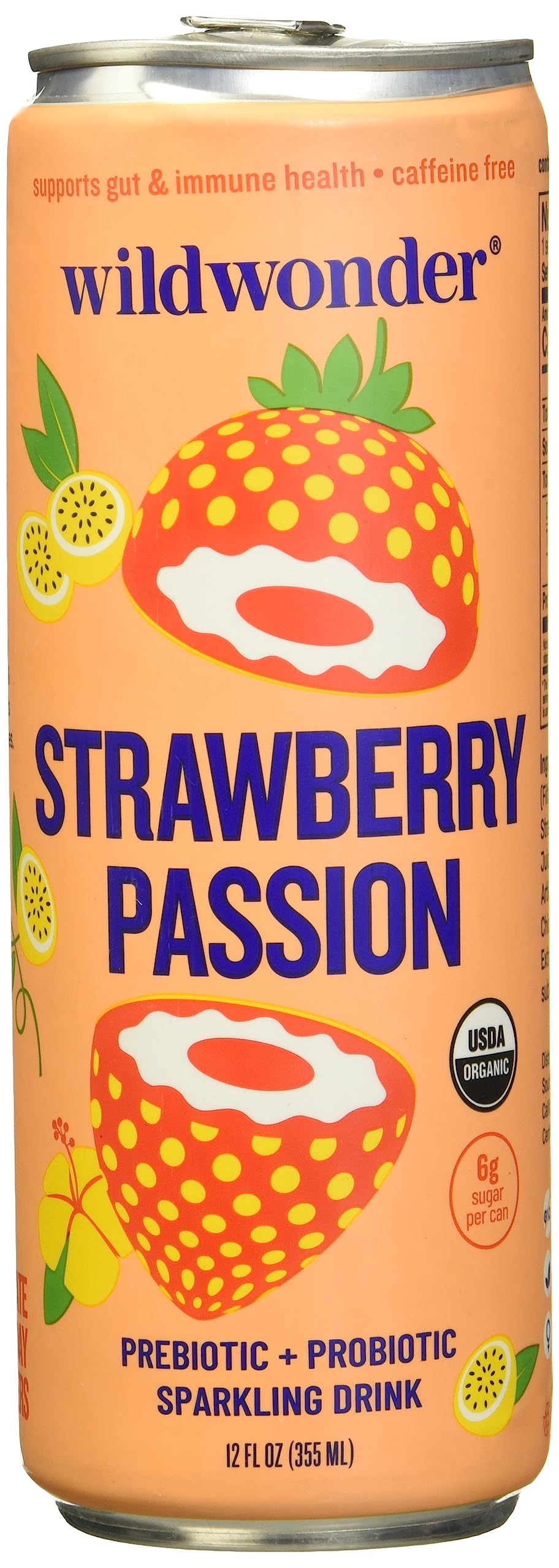 Wild Wonder Organic Strawberry Passion Sparkling Drink, 12 FZ