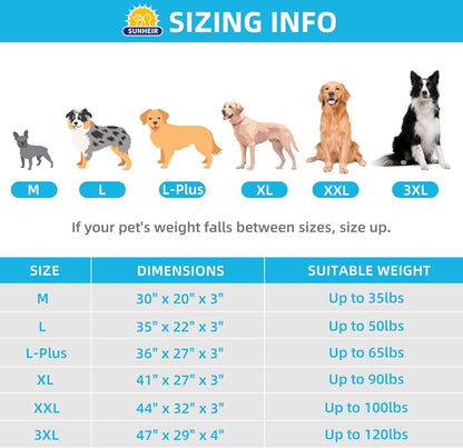 Orthopedic Dog Bed for Large Dogs - Big Waterproof Dog Bed with Removable Washable Cover & Anti-Slip Bottom, Extra Large Dog Crate Bed, Deluxe Plush Pet Bed Mat (Grey)