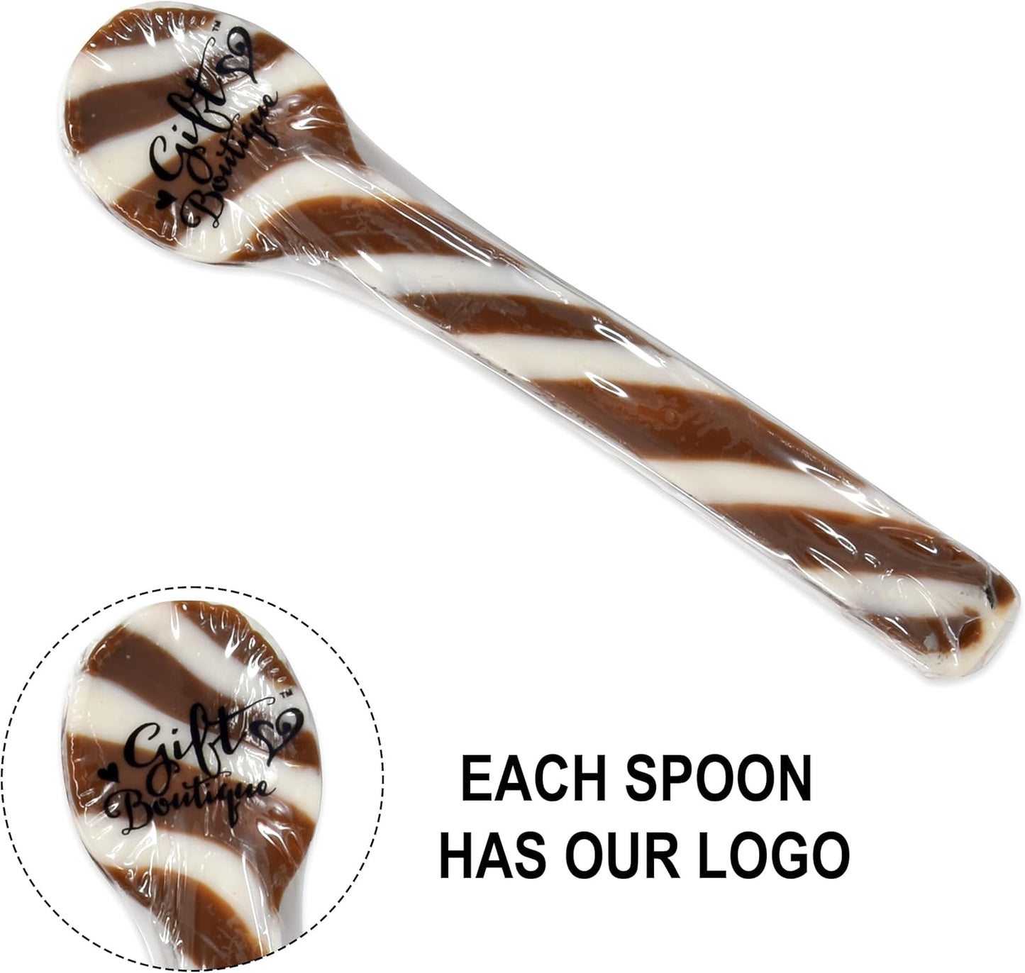 Christmas Hot Cocoa Candy Spoons 24 Pack Edible Hot Cocoa Stirrers Candies Spoon Individually Wrapped for Stirring Beverages Hot Chocolate Tea Coffee Cocktail Stocking Fillers Holiday Party Favor Gift