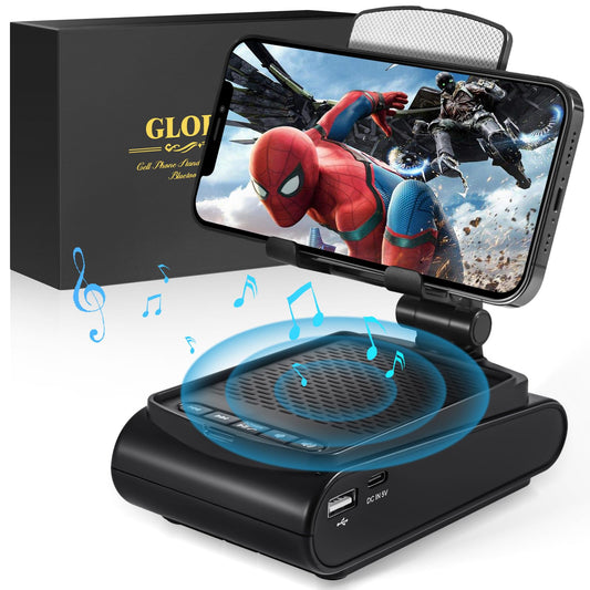 Gifts for Men, Cell Phone Stand with Wireless Bluetooth Speaker, Birthday Gifts for Boyfriend Him Husband Christmas, Stocking Stuffers for Adults, White Elephant Gifts for Adults