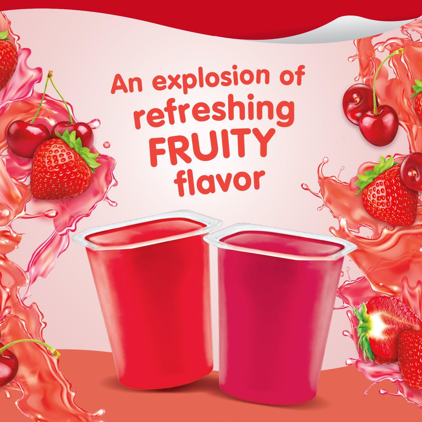 Snack Pack Sugar-Free Strawberry & Cherry Flavored Low Calorie Juicy Gels Family Pack, 3.25 oz 12 ct