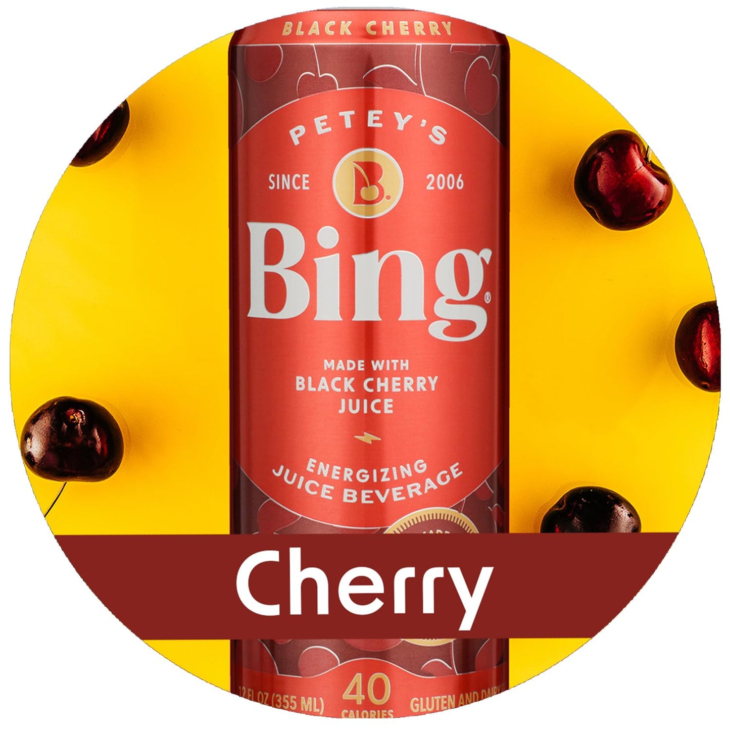 Bing Beverage Company Bing Black Cherry, 12- Fl. Oz (Pack of 24)