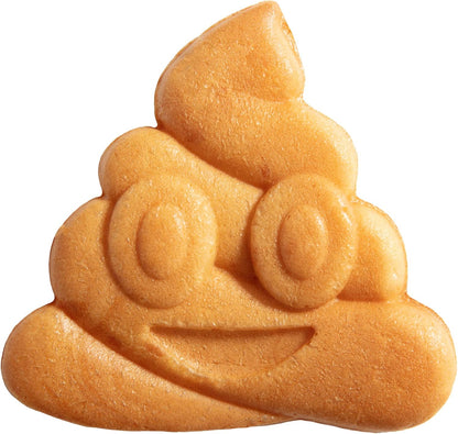 Poop Emoji Mini Waffle Maker- Make Breakfast Fun for Kids w Cute Smiley Face Design, 4" Waffler Iron Makes Poop Shaped Pan Cakes or Waffles, Electric Non Stick Funny Christmas Gift- Licensed by Emoji