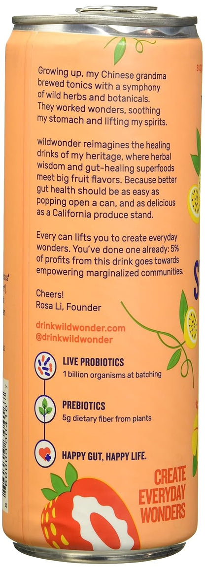 Wild Wonder Organic Strawberry Passion Sparkling Drink, 12 FZ