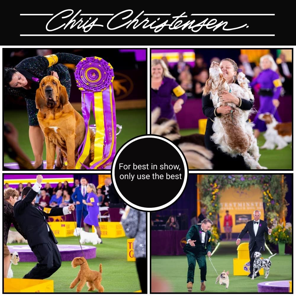 Chris Christensen Big G Dog Slicker Brush, Groom Like a Professional, Fluff Detangle Style, Saves Time Energy, Made in Germany, Coral, Medium