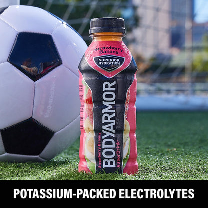 BODYARMOR Sports Drink Sports Beverage, Fruit Punch, Coconut Water Hydration, Natural Flavors With Vitamins, Potassium-Packed Electrolytes, Perfect For Athletes, 20 Fl Oz (Pack of 6)