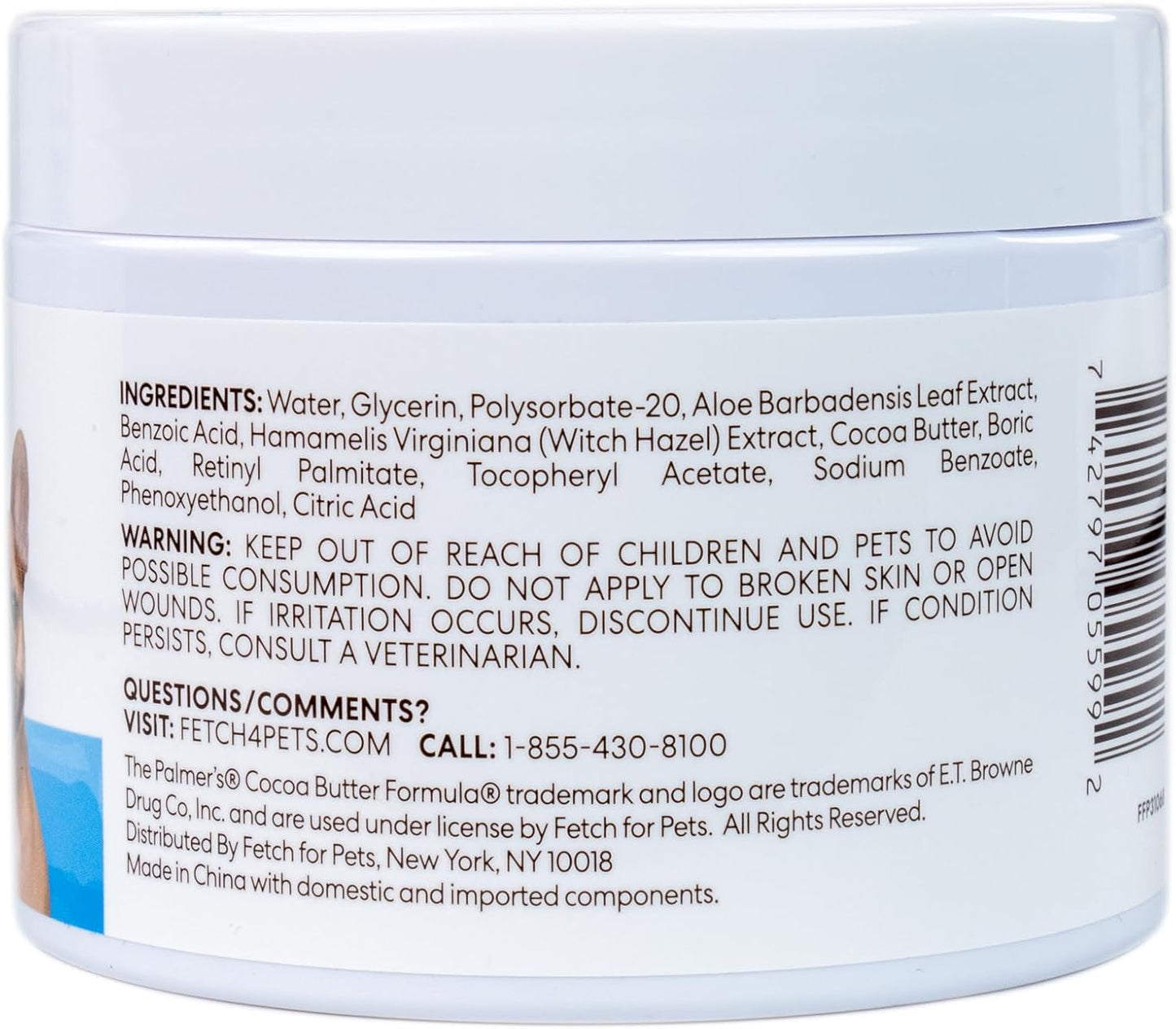 Palmer's for Pets Palmer's for Pets Facial Cleansing Pads with Cocoa Butter 100ct; Small Face Wipes for Dogs with Vitamin E and Cocoa Butter, Dog Eye Cleaning Wipes
