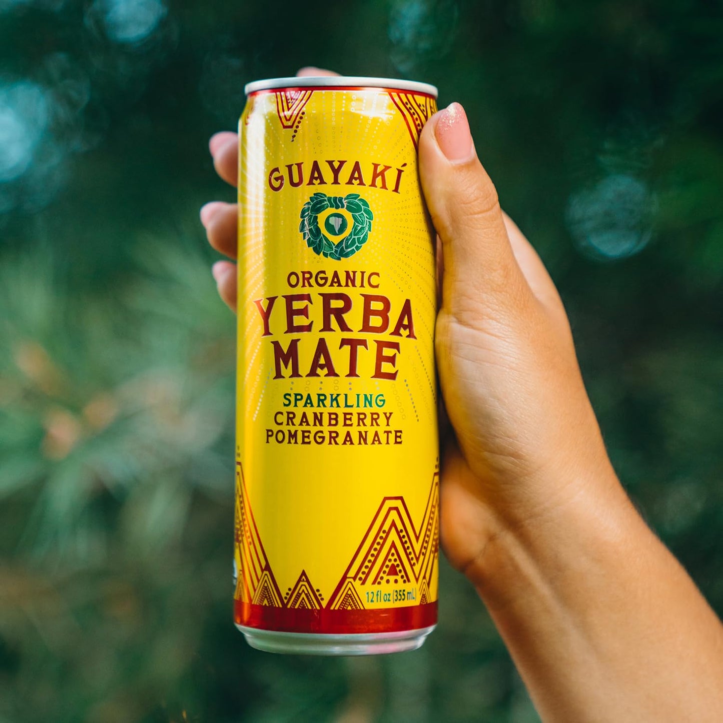 Guayakí Yerba Mate, Sparkling Energy Drink Alternative, Organic Cranberry Pomegranate Flavor, 12 Oz (Pack of 12), 80mg Natural Caffeine, Smooth Energy & Focus, Carbonated Beverage