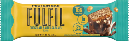 FULFIL Protein Snack Bars, NEW Recipe Chocolate Salted Caramel, 15g Protein, Pantry Staples, 12 Count, Packaging May Vary