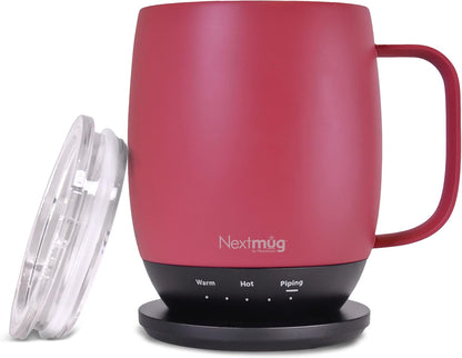 Nextmug - Temperature-Controlled, Self-Heating Coffee Mug (Dusty Rose - 14 oz.)
