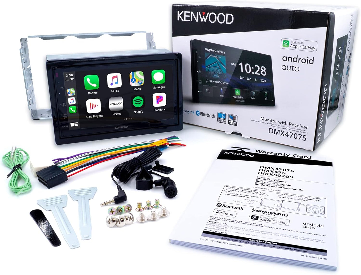 Kenwood DMX4707S 6.8" Digital Media Touchscreen Receiver w/Apple CarPlay and Android Auto