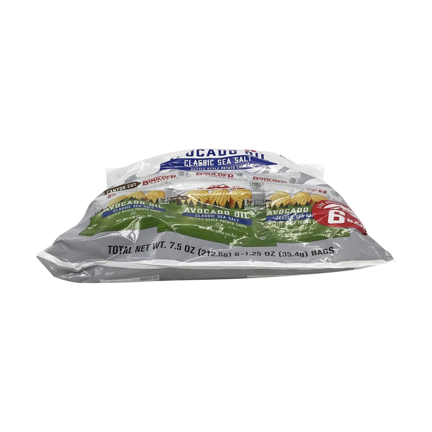 Boulder Canyon Avocado Oil Sea Salt Potato Chips 6 Count, 1.25 OZ