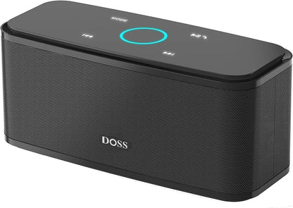 DOSS SoundBox Touch Wireless Bluetooth Speaker with 12W HD Sound and Bass, IPX5 Waterproof, 20H Playtime, Touch Control, Bluetooth 5.0, Handsfree, Speaker for Office, Home, Outdoor, Travel-Upgraded
