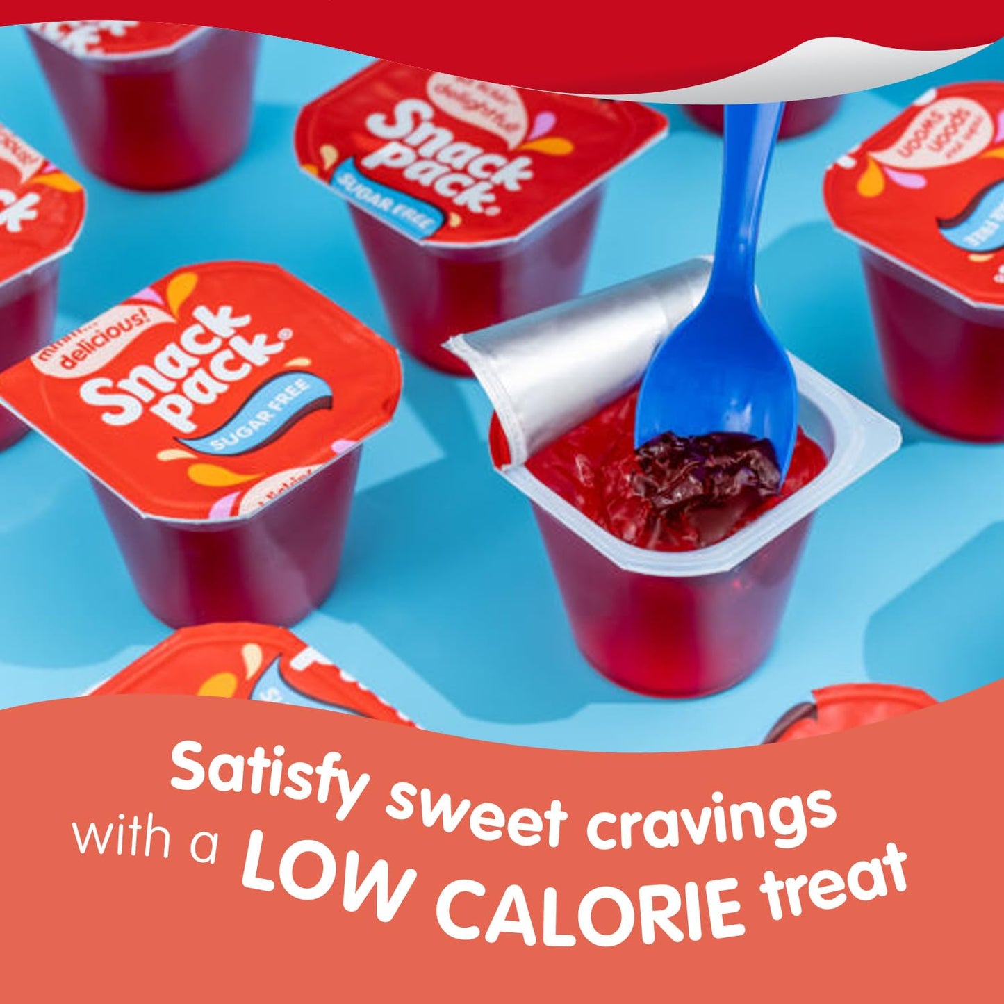 Snack Pack Sugar-Free Strawberry & Cherry Flavored Low Calorie Juicy Gels Family Pack, 3.25 oz 12 ct