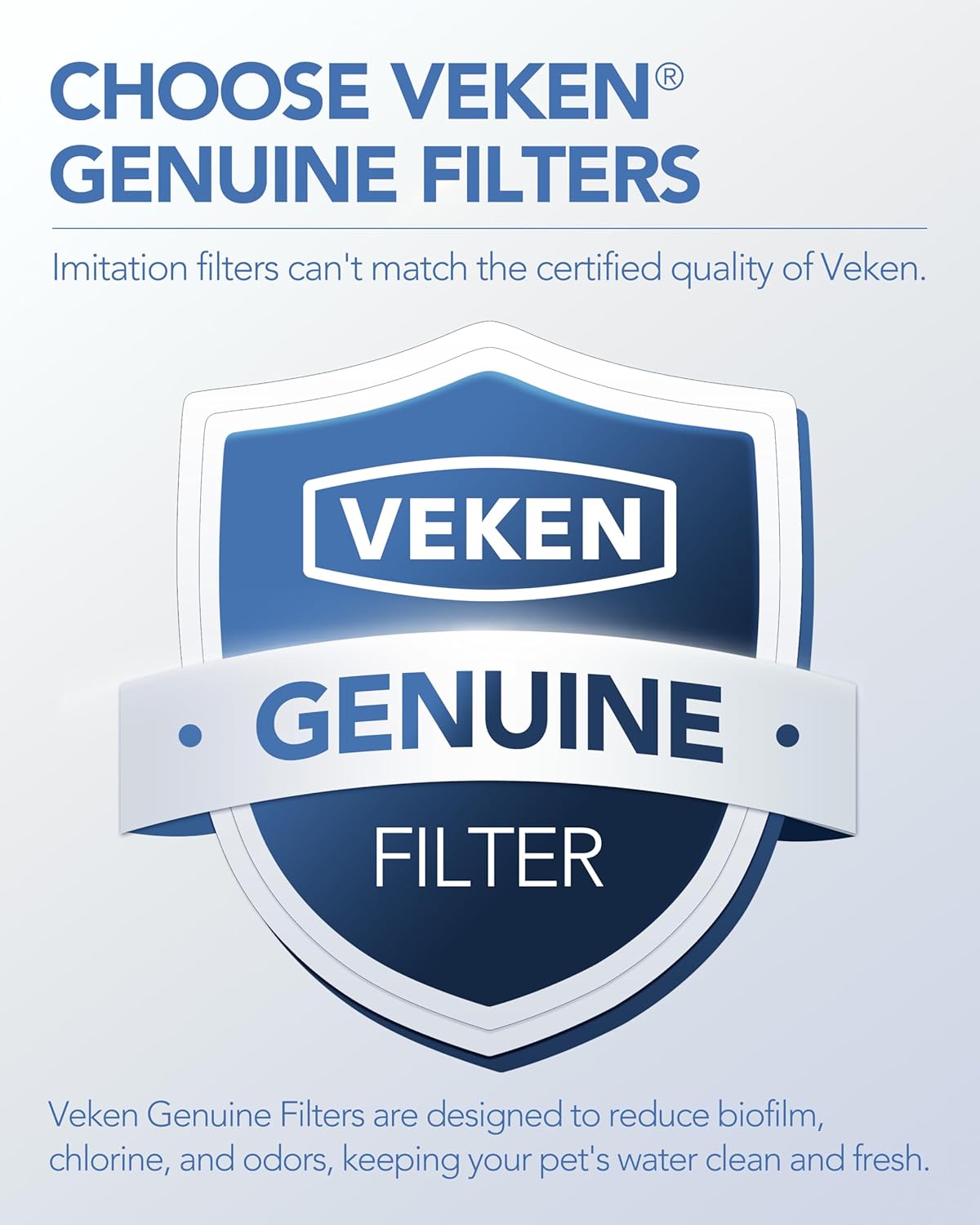 Veken Cat Water Fountain Filters, 8 Pack Replacement Filters & 8 Pack Replacement Pre-Filter Sponges Set for 67oz, 95oz, 135oz Automatic Pet Fountain Dog Water Dispenser