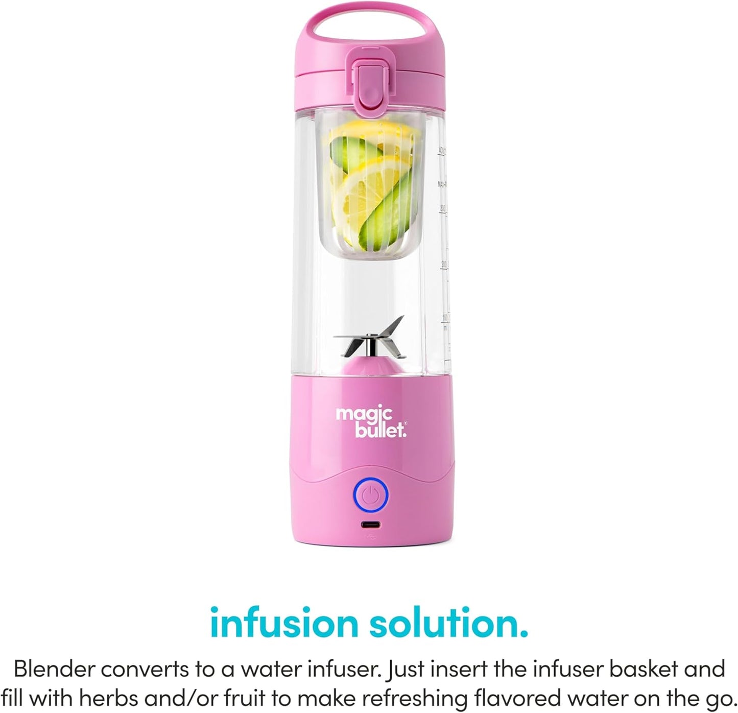 magic bullet Portable Blender MBPB50100FP Flamingo Pink