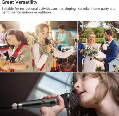 Fifine Karaoke Microphone, Dynamic Vocal Microphone for Speaker, 6.35MM Wired Handheld Mic with On and Off Switch and14.8ft Detachable Cable-K6