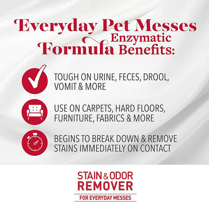 Nature's Miracle Stain and Odor Remover Dog, Odor Control Formula, Accushot Spray 1.33 Gal
