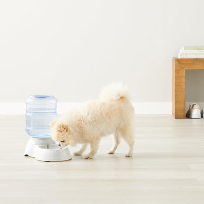 Amazon Basics Gravity Pet Water Dispenser for Cat, Dog, 1 Gallon Capacity, Gray